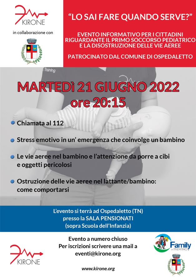 Locandina evento informativo sulla disostruzione pediatrica